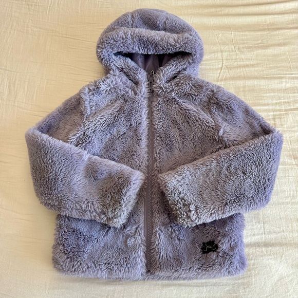 Under Armour Other - Under Armour Purple Fur Jacket - EC - Youth Small